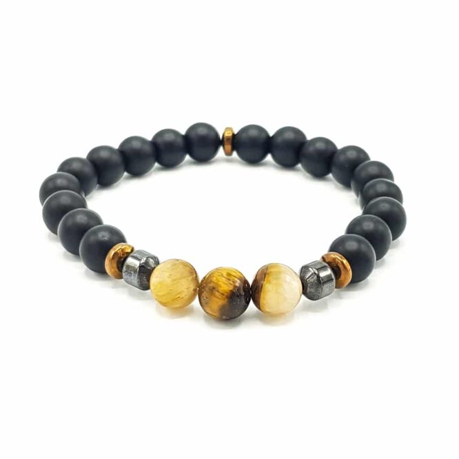 Me990 – Onyx / Tiger stone bracelet