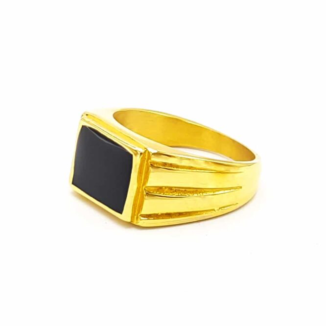 Me823 –  Gold 3 Lines Ring