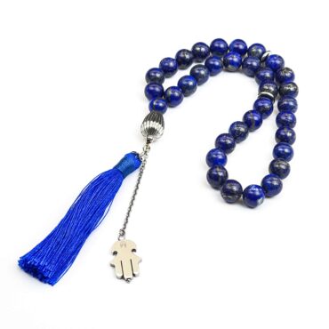 Hamsah Rosary 33 beads Blue Lapis  – Me103