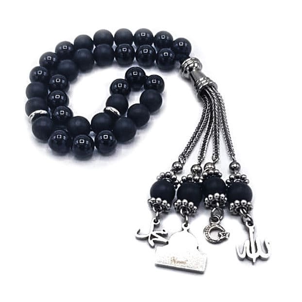 33 Beads Natural Onyx Rosary  – Me078