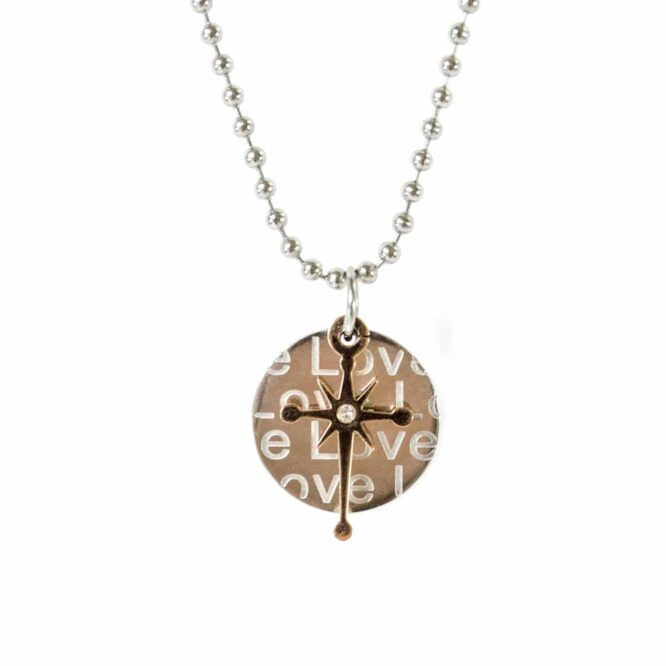 Circle/Cross Necklace- Me085