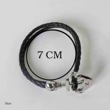 Anchor/Skull Leather Braided Bracelet – Me058