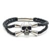 Skull Braided Leather Bracelet – Me055