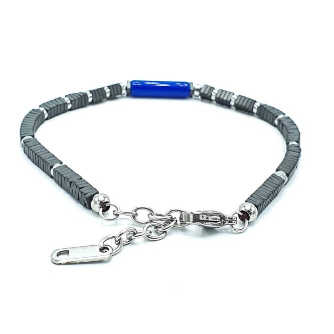 Me711 – Blue Cylinder Bracelet