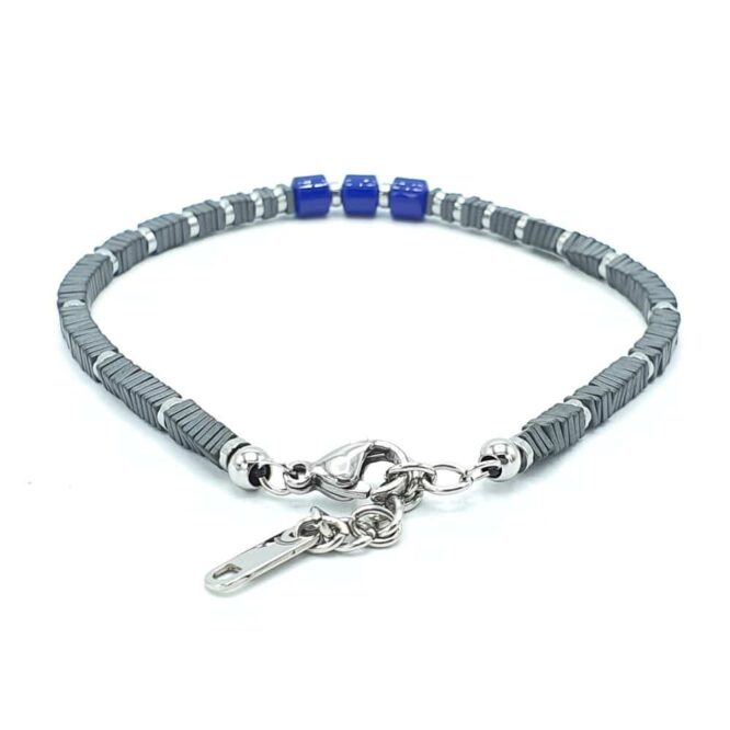 Me1080 – Stainless steel bracelet with blue rings