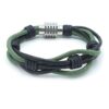 Me060 – Hex Nut Cord and Leather Bracelet