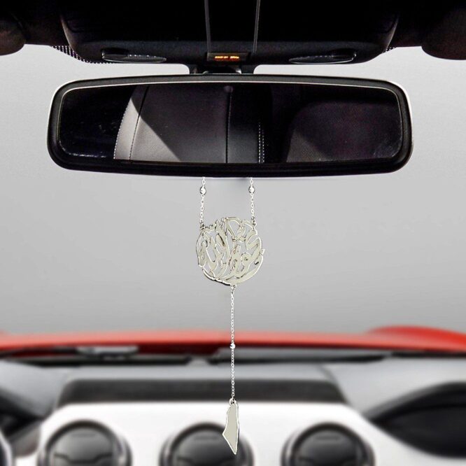 Me705 – Silver plated / Palestine Map Pendant Car