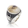 Me732 – SILVER RING WITH ONYX STONE