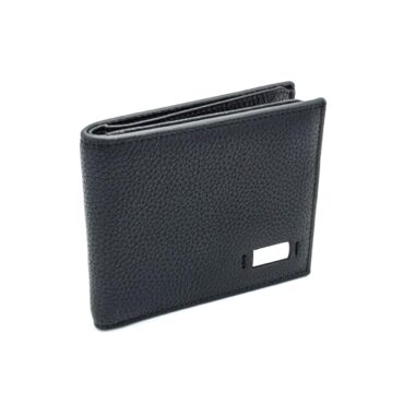 Me1392 – Black Leather Mecal Wallet-genuine leather