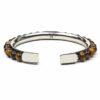 Me1447 – Brown Tiger Eye Stone  with Stainless steel bracelet