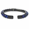 Me1449 – Blue Tiger Eye Stone  with Black Stainless steel bracelet