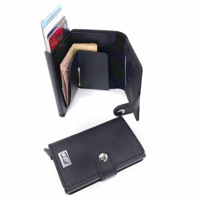 Me1485 – Anti-theft “RFID” Mecal Wallet and Card Holder-genuine leather with lock