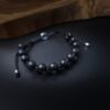 Me1517 – Double Black Frosted Glass Bracelet