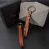 Me1536 –  Genuine Brown Leather Couple keychain