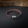 Me1553-   Brown genuine  leather Bracelet
