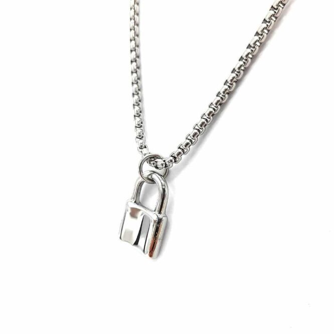 Me1578 – Lock  Necklace Stainless Steel