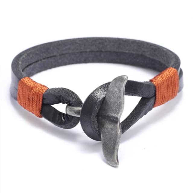 Me1579 –  Whale Tail Multilayer Leather Bracelet