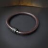 Me1647-  Dark Brown genuine leather Bracelet