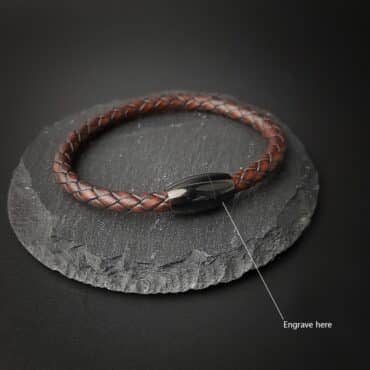 Me1681-  genuine Braided leather Bracelet