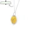Me1691 –  Agate Natural Stone  with Silver Electro Plated Car Pendant
