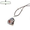 Me1701 – Agate Stone with Silver Electro Plated Car Pendant
