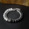 white turquoise & Chain Bracelet – Me1734